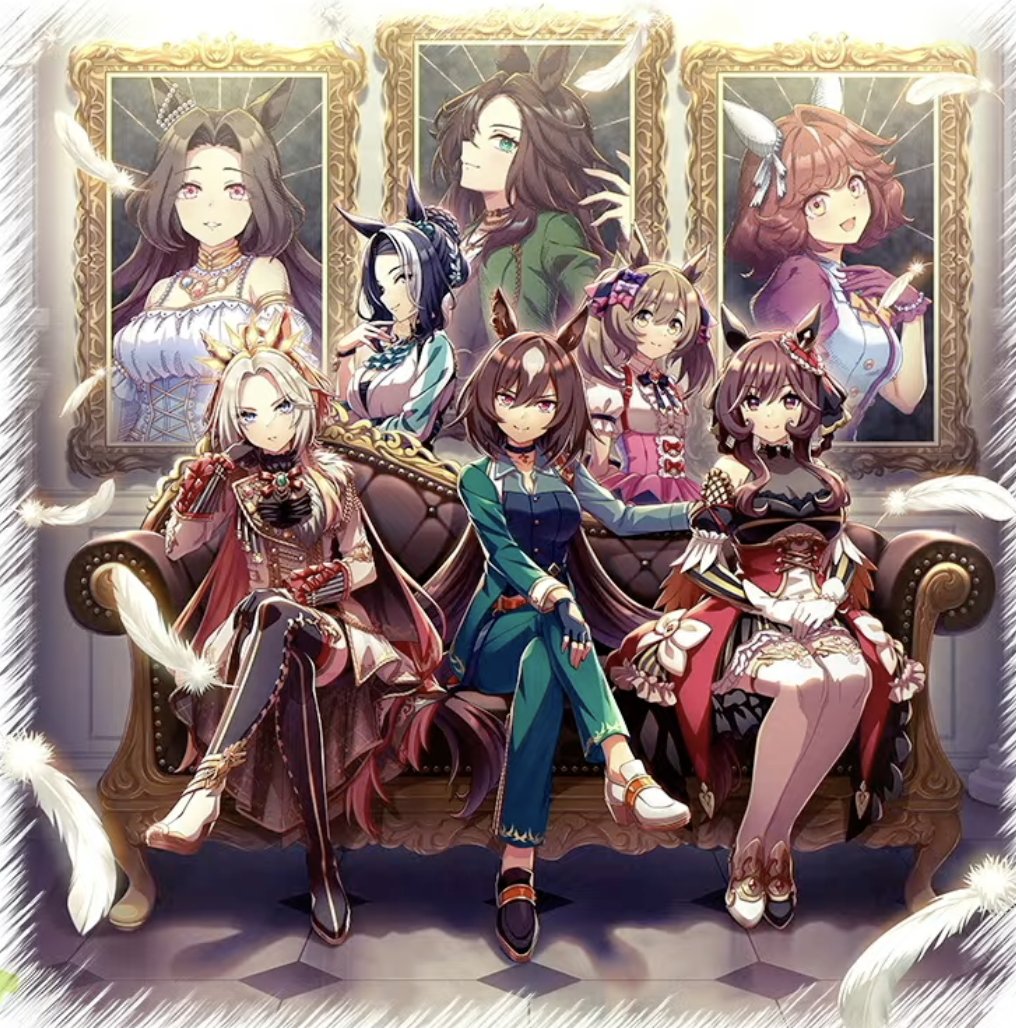 背景の肖像画のウマ娘は？ 全員牡馬だとやっぱりTTGなのか？ 今さら