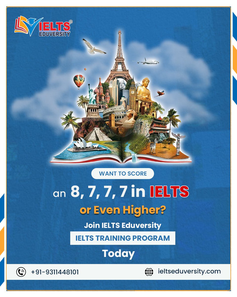 ieltseduversity's tweet photo. IELTS preparation is not just about learning English; it's about mastering strategies! 📚
.
.
.
.
#ieltsindia #studyabroad #ieltspreparation #ielts #ieltspreparation #ieltseduversity #score #band #twitterwrapped https://t.co/L9wlU9mUsK