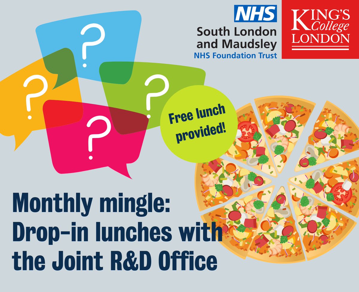 Institute of Psychiatry, Psychology & Neuroscience (@kingsioppn) on Twitter photo Drop-in for a chat and free lunch with the Joint R&D Office about any questions related to setting up and running studies in the IoPPN and <a href="/MaudsleyNHS/">NHS Maudsley</a>.
🗓️Six sessions between Feb - Jun 2025
📍Across the Denmark Hill Campus
Register now: eventbrite.co.uk/e/monthly-ming… Drop-in for a chat and free lunch with the Joint R&D Office about any questions related to setting up and running studies in the IoPPN and <a href="/MaudsleyNHS/">NHS Maudsley</a>.
🗓️Six sessions between Feb - Jun 2025
📍Across the Denmark Hill Campus
Register now: eventbrite.co.uk/e/monthly-ming…