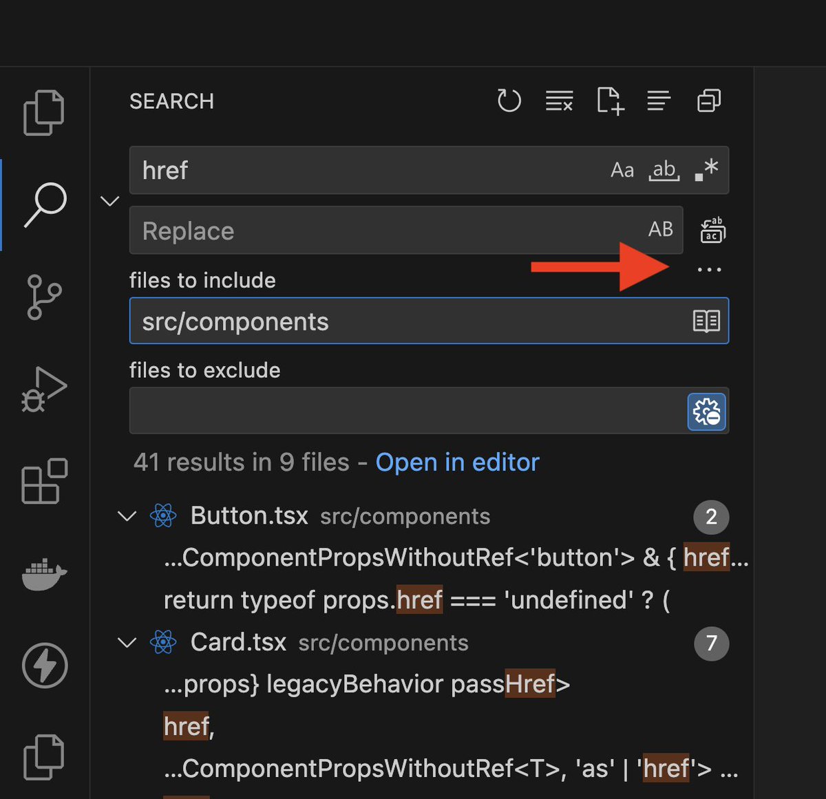 codingaddict_lv's tweet image. Need to search only in a specific folder in VS Code?  

- Press `Ctrl + Shift + F` (`Cmd + Shift + F` on Mac)  

- In **&apos;files to include&apos;**, type `src/components/**`  
- To exclude folders, use **&apos;files to exclude&apos;**, e.g., `node_modules/**`  

- Get focused search results! 🚀