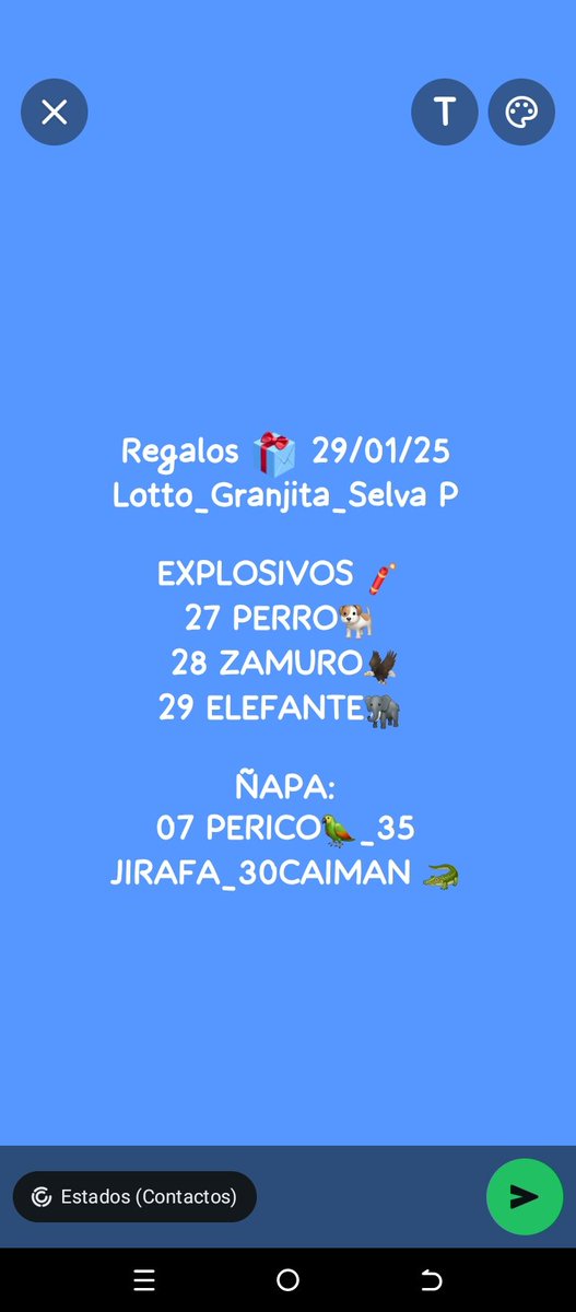 馃嚮馃嚜EL L脥DER H脥PICO1馃嚮馃嚜 (@liderhipico1) on Twitter photo #RegalosdelLider #29Enero #Miercoles
Lotto_Granjita_Selva Plus
Ayer de 6/5
CEBRA Explosivo 2 Veces
RATON Explosivo
ARDILLA Sali贸 2 Veces
TIGRE Salio
CHIVO Salio
REGALOS 馃巵 29/01/25 #RegalosdelLider #29Enero #Miercoles
Lotto_Granjita_Selva Plus
Ayer de 6/5
CEBRA Explosivo 2 Veces
RATON Explosivo
ARDILLA Sali贸 2 Veces
TIGRE Salio
CHIVO Salio
REGALOS 馃巵 29/01/25
