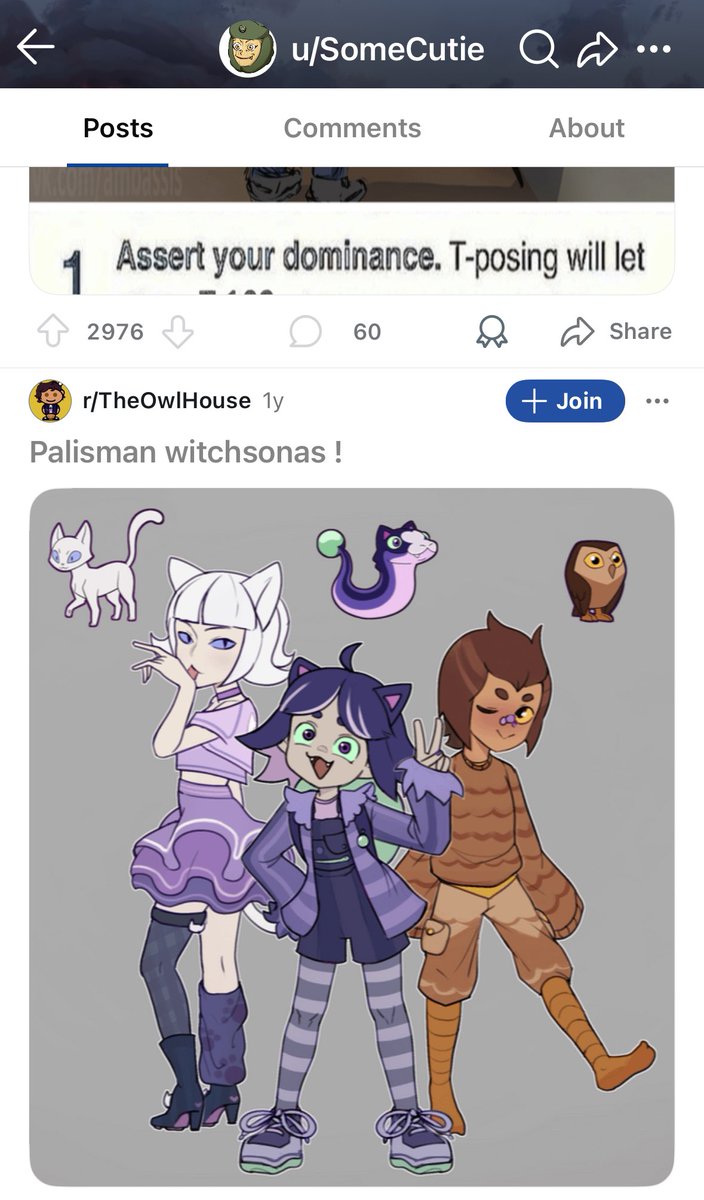 SwordInTheSnail's tweet photo. In the comments of the quoted post there was a debate over the original artist. So I found some similar designs by an artist made in around 2023.
Feel free to look through this persons art. I know the art-styles are different but still- go look https://t.co/14pHdMZZvJ