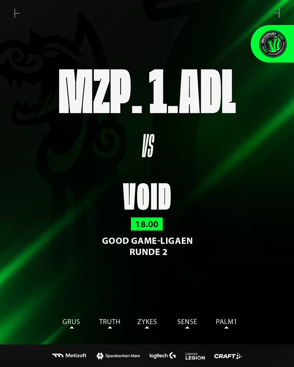 🇳🇴 Runde 2 i Good Game-ligaen!

Klar for å bli overkjørt i dag <a href="/VOIDapparat/">VOID</a>?😜

#wheregamingmatters | <a href="/EnAvDeLette/">1ADL</a>