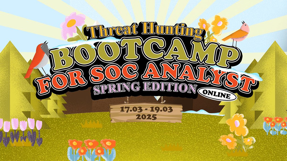 CQURE Academy (@cqureacademy) on Twitter photo We’re launching the Spring Edition of our #ThreatHunting BOOTCAMP for SOC Analysts! 🌷
Join <a href="/PaulaCqure/">Paula Januszkiewicz</a>, @BeataZalewa and <a href="/Amr_Thabet/">Amr Thabet</a> for the intense 3-day training on March 17-19th, now with an #EarlyBird price 👉
cqureacademy.com/cyber-security…
#CyberSecurity #SOCAnalyst We’re launching the Spring Edition of our #ThreatHunting BOOTCAMP for SOC Analysts! 🌷
Join <a href="/PaulaCqure/">Paula Januszkiewicz</a>, @BeataZalewa and <a href="/Amr_Thabet/">Amr Thabet</a> for the intense 3-day training on March 17-19th, now with an #EarlyBird price 👉
cqureacademy.com/cyber-security…
#CyberSecurity #SOCAnalyst