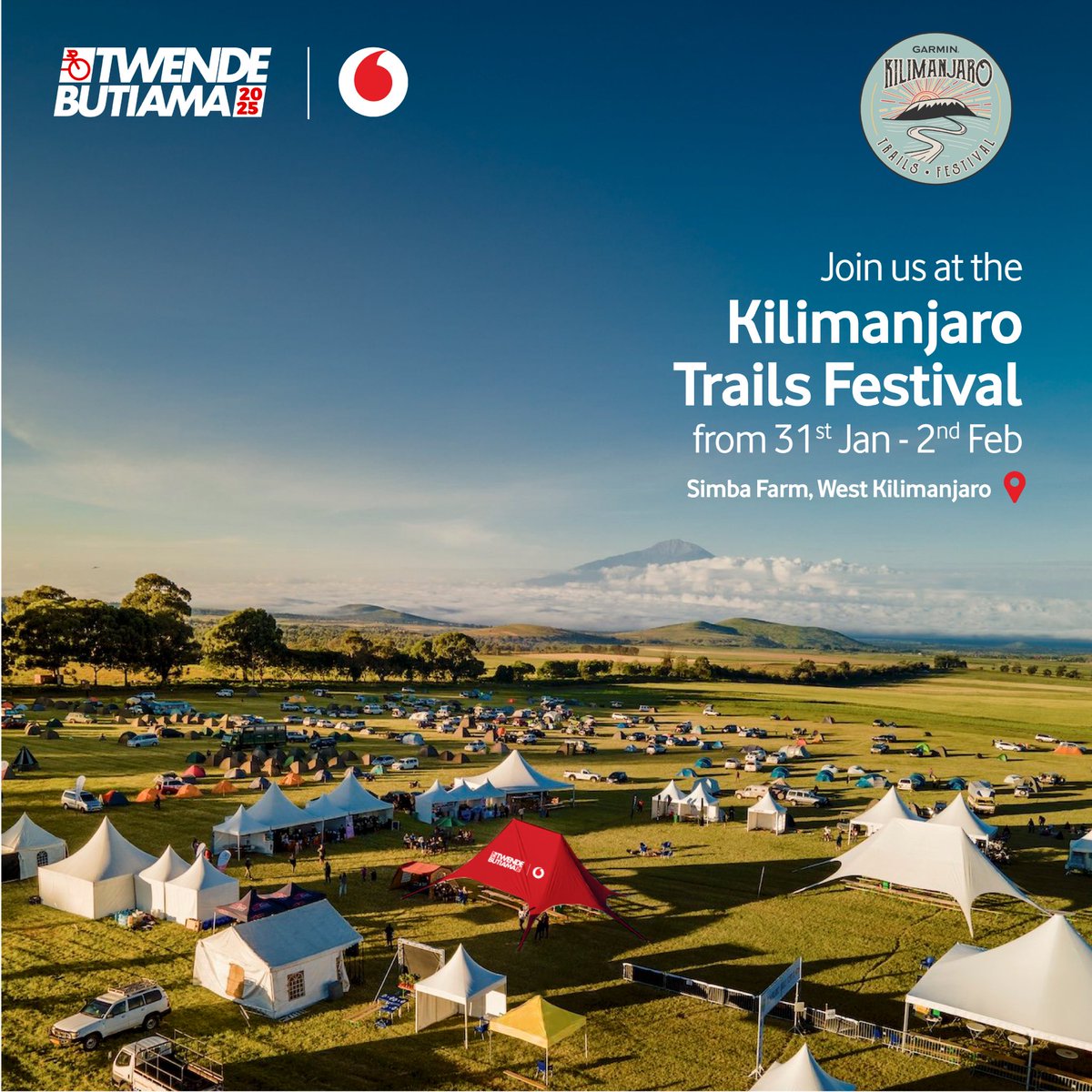 🚴🏾‍♀️ Twende Butiama Cycling Club is rolling into #KiliTrailsFestival 🌄🎶 Join us for an epic weekend of trail rides, adventure, and fun on the slopes of Mount Kilimanjaro. 🚵🏾‍♀️🌍
📍 West Kilimanjaro
Let’s ride and celebrate the outdoors together. Who’s in? 🔥💪 #TwendeButiama25