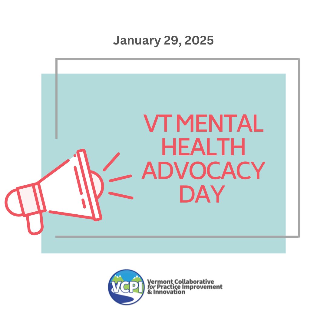 Today is Mental Health Advocacy Day! Join VCPI and dozens of organizations and advocates from around the Green Mountain State to make your voice heard online and in Montpelier. Your story can make a difference. Find the full schedule &amp; registration info at namivt.org/mental-health-…