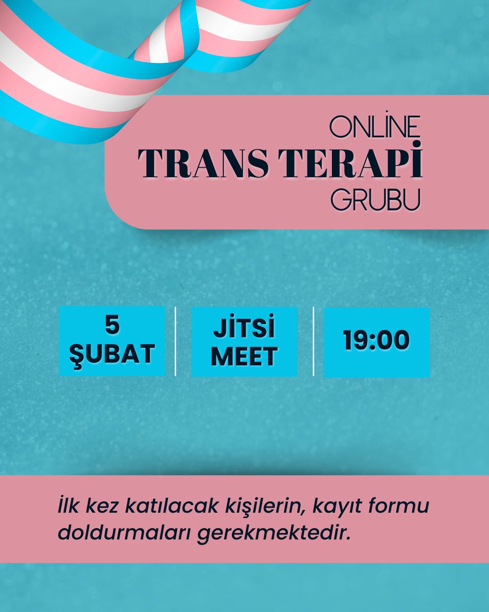2013'den beri düzenlenen toplantılarla, transların sürecine yönelik psikososyal destek sağlayan grubun, Şubat ayındaki toplantısı, 5 Şubat Çarşamba günü yapılacak. Toplantılara ilk kez katılacak kişilerin, profildeki web bağlantısından kayıt formu doldurması gerekmektedir.