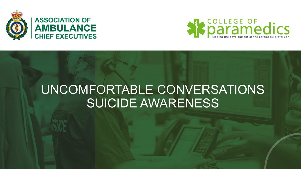 The Association of Ambulance Chief Executives (@aace_org) on Twitter photo For those who couldn't attend, or would like a refresher of the <a href="/AACE_org/">The Association of Ambulance Chief Executives</a> / <a href="/ParamedicsUK/">College of Paramedics</a> suicide awareness webinar, the slides - including many excellent resources - are available here.
> aace.org.uk/suicideawarene… For those who couldn't attend, or would like a refresher of the <a href="/AACE_org/">The Association of Ambulance Chief Executives</a> / <a href="/ParamedicsUK/">College of Paramedics</a> suicide awareness webinar, the slides - including many excellent resources - are available here.
> aace.org.uk/suicideawarene…