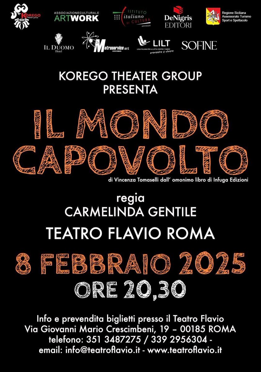 Dopo il successo riscosso al Polanen Theatre di Amsterdam e nei teatri italiani, arriva finalmente a Roma “Il Mondo Capovolto”
#teatro #teatro🎭 #carmelindagentile #romaspettacoli #romateatro #ilmondocapovolto #polanentheatre #koregotheatre #performanceteatro #performanceteatrale