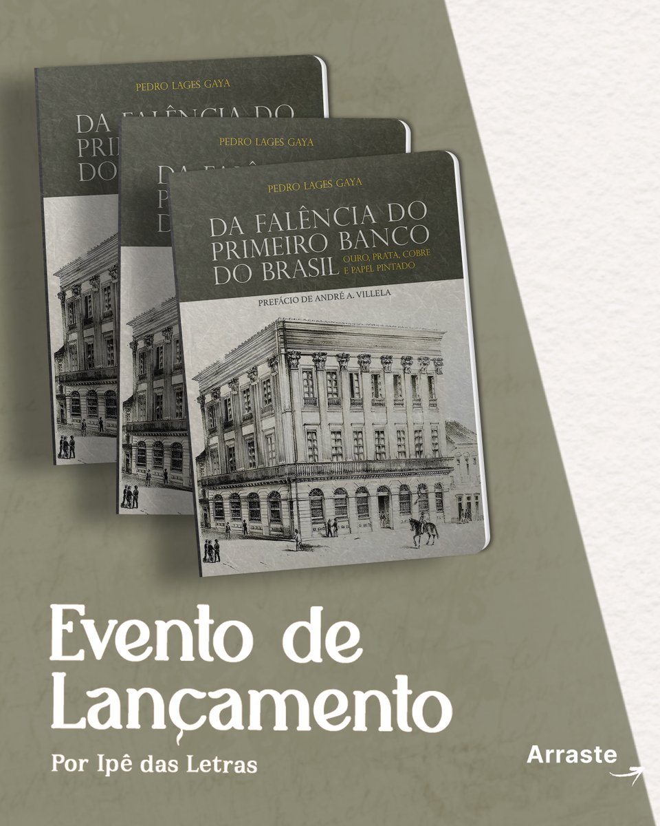 PedroGaya7's tweet photo. 📢 EVENTO IMPERDÍVEL

📚 Dia 13/02, às 19h, lançamento do meu livro Da Falência do Primeiro Banco do Brasil: Ouro, Prata Cobre e Papel Pintado.

📍 Livraria da Travessa – Barra Shopping (Av. das Américas, 4666, Loja 220, Barra da Tijuca, Rio de Janeiro) https://t.co/YbcK6xZsfW