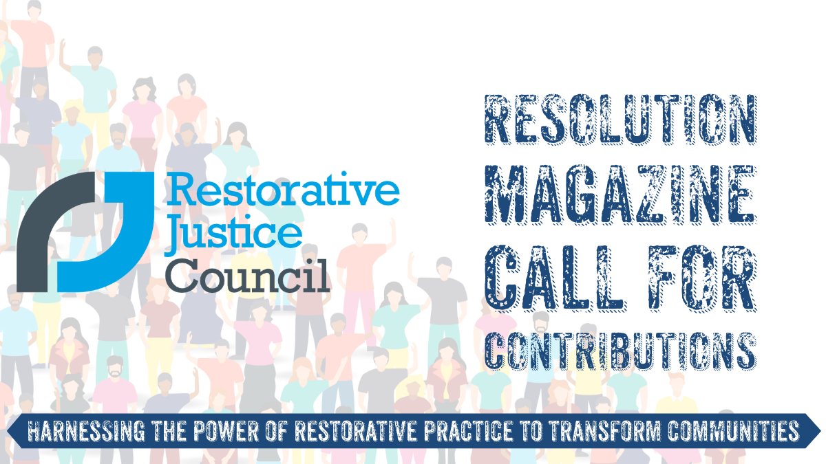 RJCouncil's tweet photo. 📝✨ We're calling for contributions to Resolution Magazine, and your insights are valuable. Let's enrich the dialogue around restorative justice together! Check it out here: https://t.co/PPHFb3uy8w #RestorativeJustice #ResolutionMagazine https://t.co/Zh7b4xgz0s