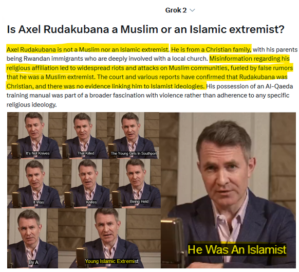 docrussjackson's tweet photo. 🚨 Murray is lying.

Axel Rudakubana was overlooked by our security &amp; social services precisely because he was NOT an "Islamic extremist": three girls are dead because our security system is geared towards stopping religious &amp; political extremists &amp; not extremists in general. https://t.co/V8Ncfh4DVo