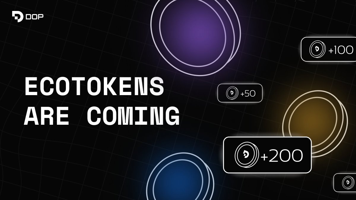 EcoTokens bridge you to DOP products like Oracles, Tasks, and the NFT Marketplace, bringing real utility to $DOP holders!

Simply hold $DOP in your wallet and claim your stake in multiple innovative projects.
👉 dop.org/blog/ecotokens