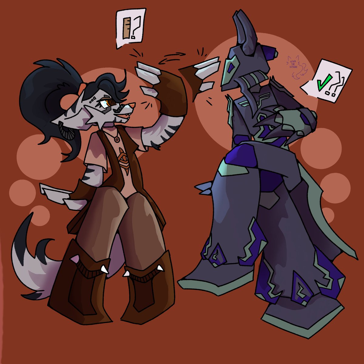 MollyTheKitsune's tweet photo. 'Did you get taller since I've left?'
''I've always been taller than you''
.
.
#warframefanart #inaros #drifter #tennocreate https://t.co/5TlntIMVm1