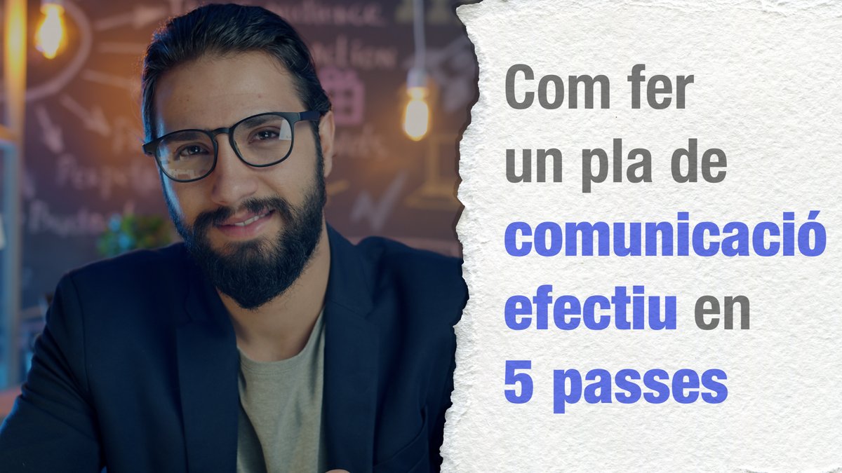 🧐 Videopíndola d'aprenentatge❗️

En només 2 minuts, aprèn a crear un pla de comunicació efectiu en 5 passos senzills i clars. 
Descobreix com estructurar la teva estratègia per arribar al públic adequat i aconseguir resultats impactants.

📹 lc.cx/aXl13A