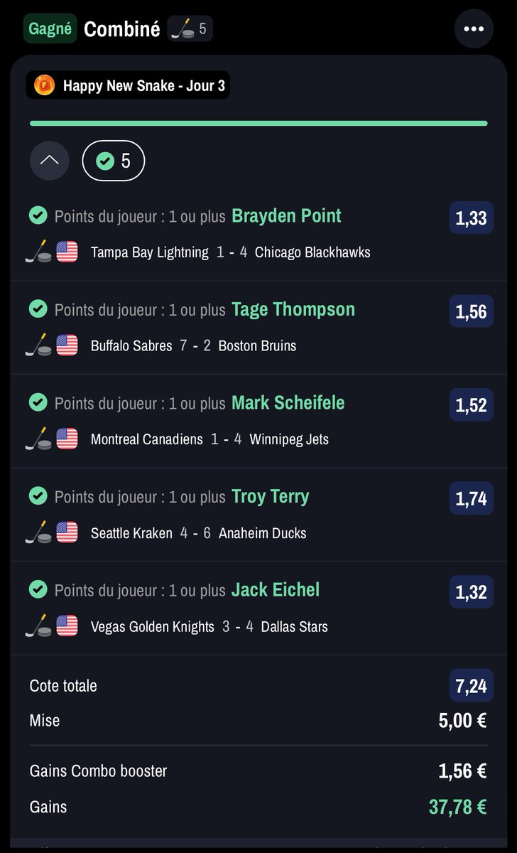 Kinhart3's tweet photo. Pas mal, dommage pour Ovechkin 

#TeamParieur #nhl https://t.co/Y25RxlzNB1