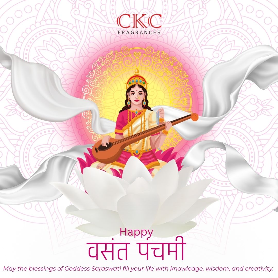 rishabhckothari's tweet image. On this auspicious occasion of Vasant Panchami, may the vibrant hues of spring fill your life with joy, knowledge, and prosperity. Let’s embrace new beginnings with warmth and positivity. #VasantPanchami #RishabhKothari #CKCFragrances #SpringVibes #FestivalOfKnowledge #saraswati