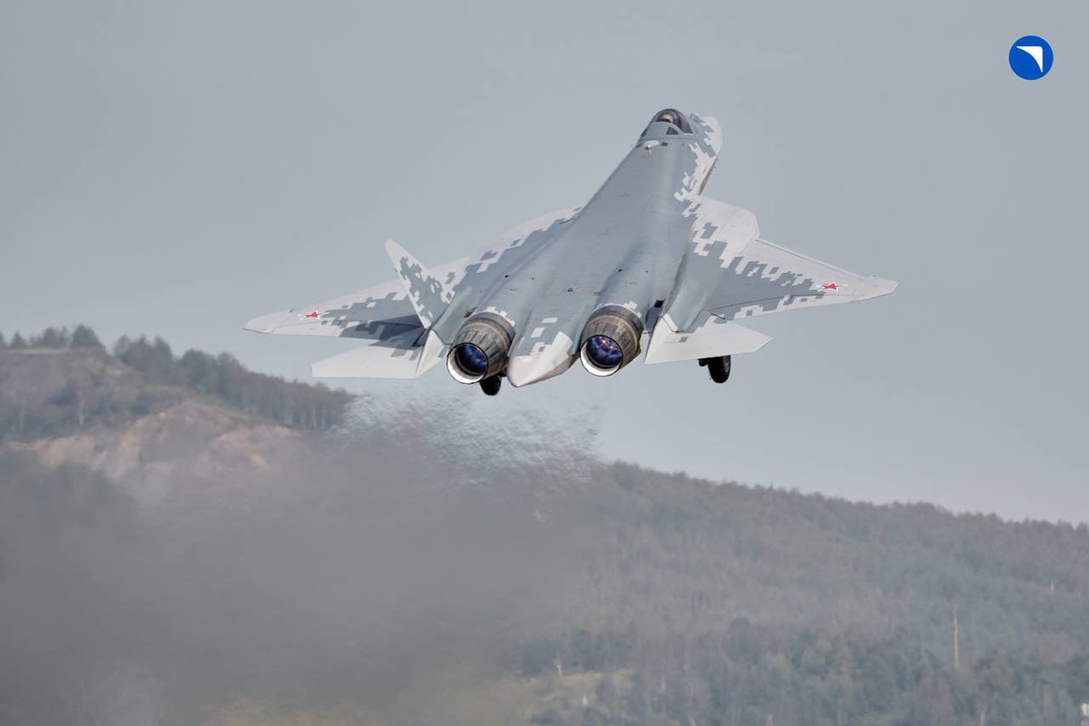 RusEmbIndia's tweet photo. 🇷🇺 #Russia’n fifth-generation fighter jet Su-57 is to be on display at #AeroIndia2025 @AeroIndiashow. 

First time in #India! 🇮🇳

Don’t miss your chance to see this beauty and mighty!

#RussiaIndia
#DruzhbaDosti
#AeroIndia
#Su57 https://t.co/bzFfOiAXzz