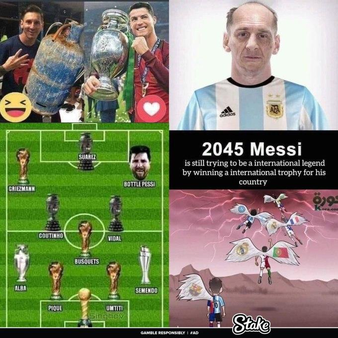 ProfessorMcGre's tweet photo. Kids nowadays really don't understand
The harsh reality of supporting Messi at international levels before 2020
#zelena #helena #MessiEnAlAngulo #Messi https://t.co/85eLmKCsb2