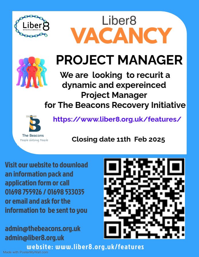 Extended closing date for our Project Manager role.  Also advertised on S1 jobs and Good Moves ⬇️