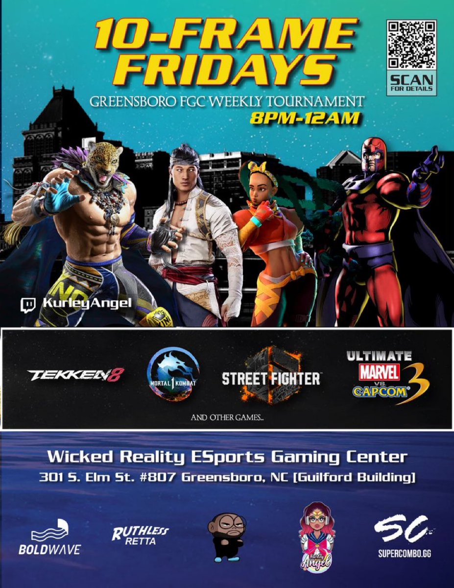 Old Man Bran. (@brandometry) on Twitter photo In two days!
Ten Frame Fridays #49- by GSO FGC 
๐- 01.31.25
๐ฎ- #T8 #SF6 #UMVC3 #MK1
๐ช- 7PM
๐ฌ- 8PM 
๐ฐ- $10 Venue $5 Bracket (Cash App, Cash, Apple Pay etc.)
๐- <a href="/WickedRealityGG/">Wicked Reality Gaming</a> 
๐- start.gg/10FF49
๐บ- twitch.tv/kurleyangelx In two days!
Ten Frame Fridays #49- by GSO FGC 
๐- 01.31.25
๐ฎ- #T8 #SF6 #UMVC3 #MK1
๐ช- 7PM
๐ฌ- 8PM 
๐ฐ- $10 Venue $5 Bracket (Cash App, Cash, Apple Pay etc.)
๐- <a href="/WickedRealityGG/">Wicked Reality Gaming</a> 
๐- start.gg/10FF49
๐บ- twitch.tv/kurleyangelx