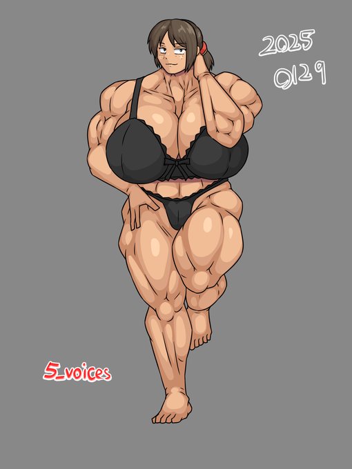 ポートれボディビル模写。下着難しい。 