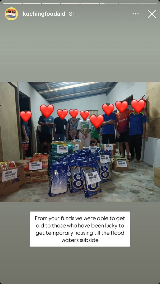 hannaalkaf's tweet photo. 🚨 SARAWAK FLOOD AID

Kuching Food Aid (@/kuchingfoodaid on IG) is providing aid to those affected by the severe floods, particularly in Bintulu and Sibu. If you can, please donate to help them continue their work. Volunteers are unpaid; 100% of donations goes towards supplies. https://t.co/1WuEXokKKp