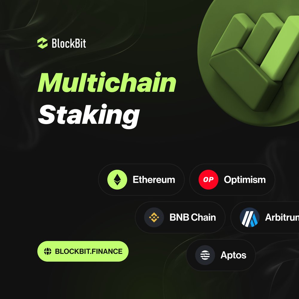 🚀 BlockBit is now supporting over 60 staking pools with Multi-chain support. 98% of realised profits are bring redistributed to stakers!