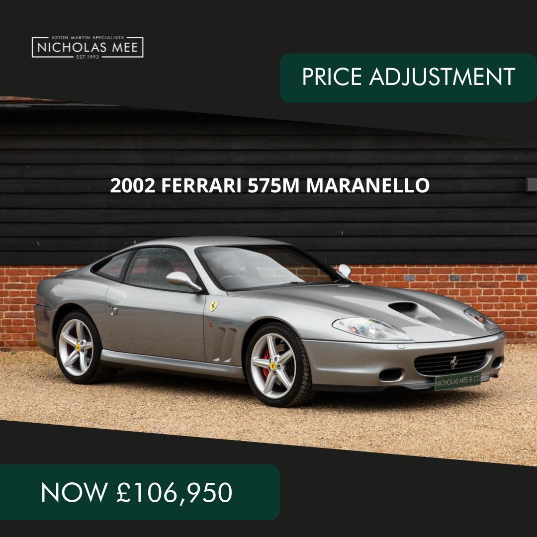 nicholas_mee's tweet photo. This superb reference example of Ferrari’s 575M Maranello now has a price adjustment to £106,950.
Classic colour combo of Grigio Titanio over Bordeaux hides
6,400 miles from new
Full Details: https://t.co/0lSJ0Xxd6D
#ferrari #maranello #575m #supercars #sportscars #luxurycars https://t.co/dcMOMbE5aU