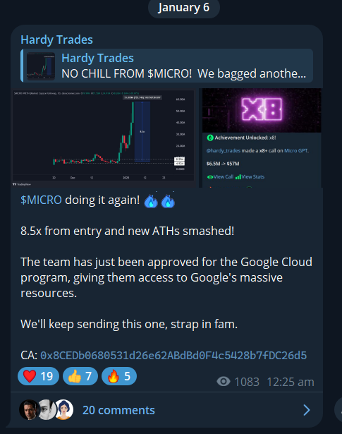 Degen_Hardy's tweet photo. 🔥2025 TOP CALLS ARE STACKING UP🔥
If you've still have not joined my FREE Telegram channel, I suggest you do it now.
TG link in my Profile Bio.
See you there!
$SBR 100x 🚀
$AURK 10x🚀
$MICRO 8x🚀
$AETHER 7x🚀
$AITHER 6x🚀
$ESTEE 4x 🔥
$HOLO 3x 🔥
$TRUMP 3x 🔥
$GUA 3x 🔥
$AETHRA 3x 🔥
$CHARM 2x 🔥
$BOTIFY 2x 🔥
#DOGECAST 2x 🔥
$TSAI 2x 🔥
$OMN 2x 🔥
$FLOWER 2x 🔥