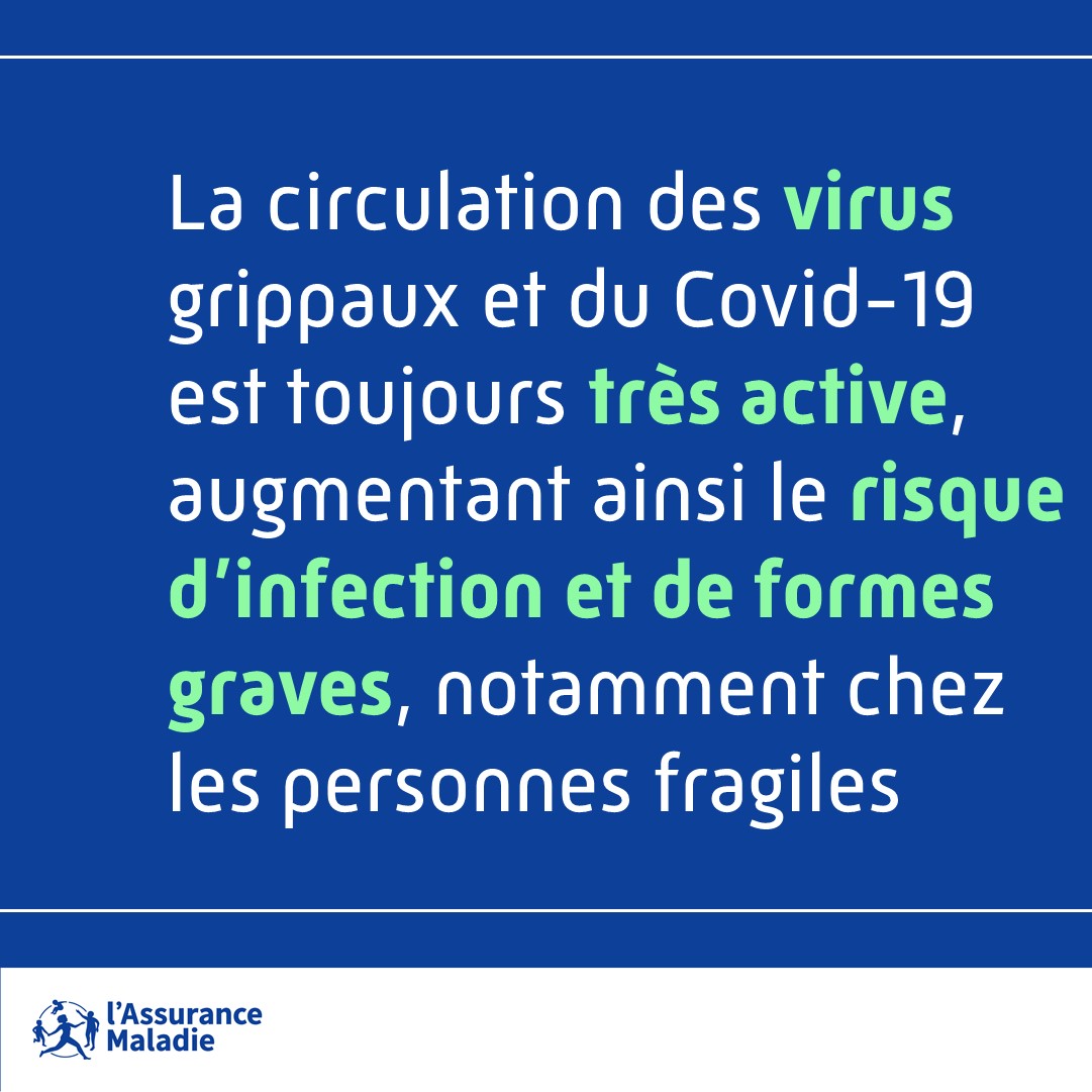 Assur_Maladie's tweet photo. #SantéPublique | Dans un contexte de circulation élevée des différents #virus respiratoires, les autorités sanitaires ont décidé de prolonger la campagne de #vaccination contre la grippe et le Covid-19 jusqu’au  𝟮𝟴 𝗳𝗲́𝘃𝗿𝗶𝗲𝗿 2025 ⚠️⤵️