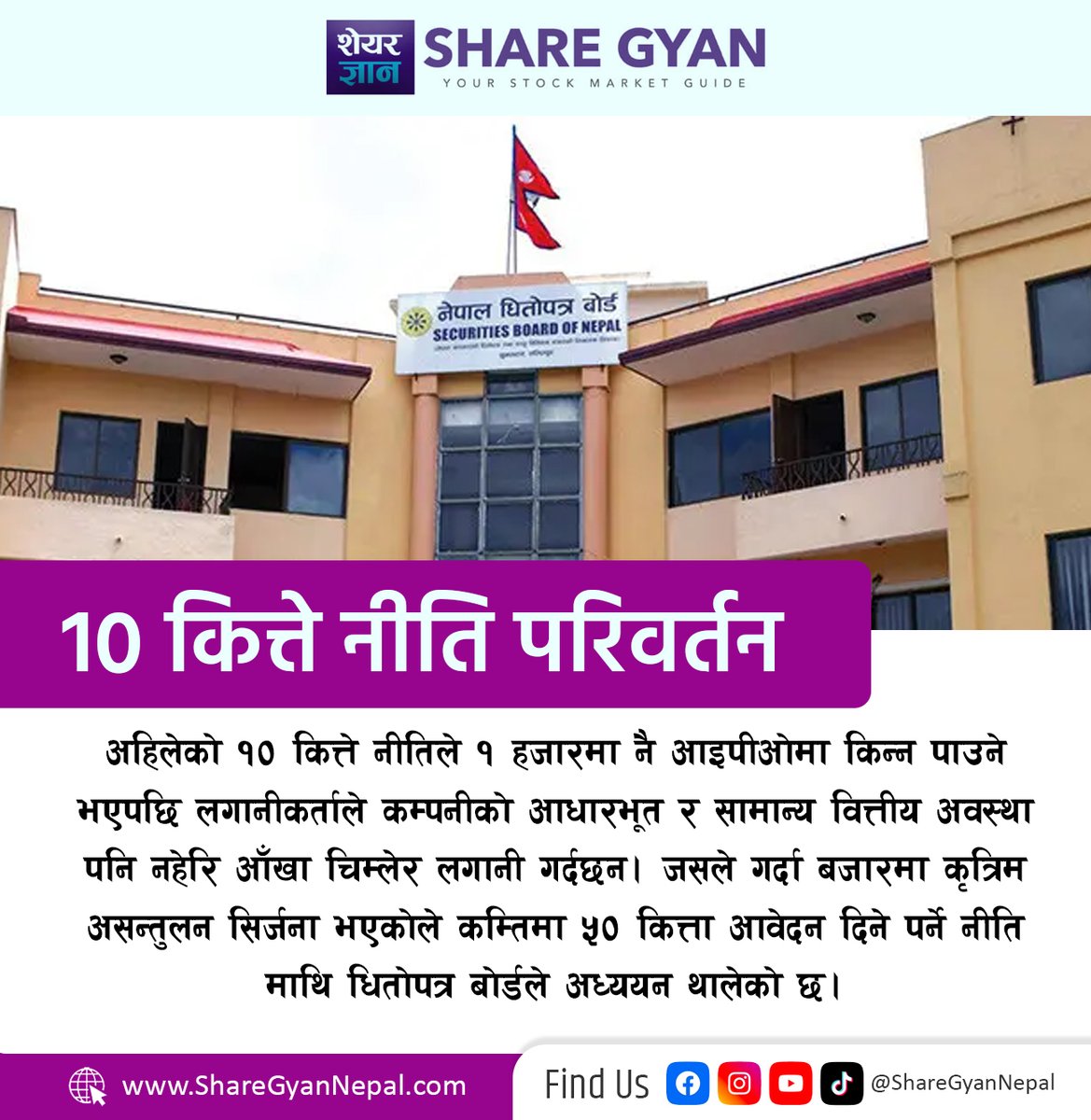 तपाईको धारणा के छ ? #ShareGyan #SEBON