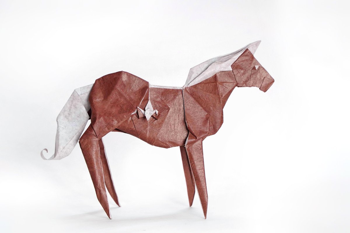 Origami Horse 2.0
Designed and Folded by Me <a href="/MannaSampreet/">Sampreet Manna</a>
30cm × 30cm Double Tissue