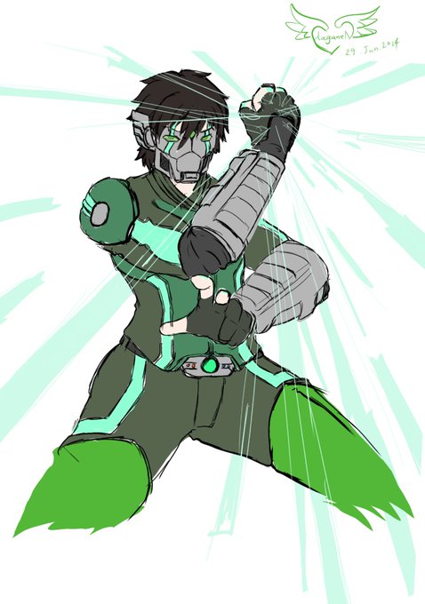 緑色のヒーロー、いまだに配色に悩んでるのだ… 