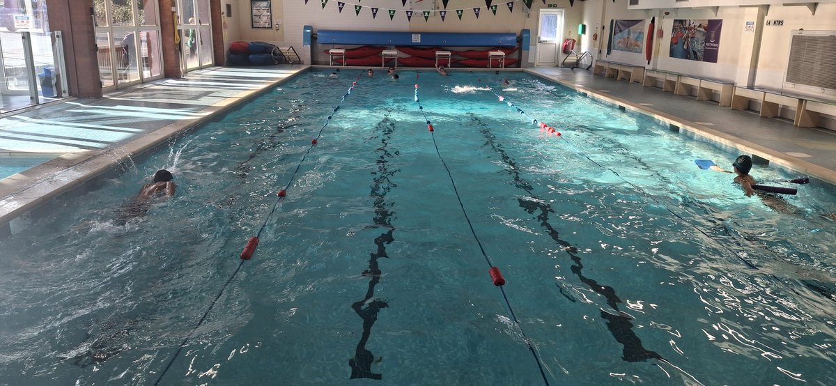 A good number of swimmers for Development Swimming this lunchtime. We're continuing working on our stroke technique &amp; pool entries.