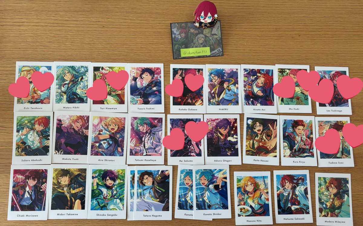 chamcham832's tweet photo. 【交換 】あんスタ ぱしゃっつ
P.A.shots!! Vol.5 action

《譲》下記画像💕以外

《求》茨＞凪砂

郵送のみ
検索からでも気軽にお声掛けください🙏 https://t.co/ofG3GgYzJ9