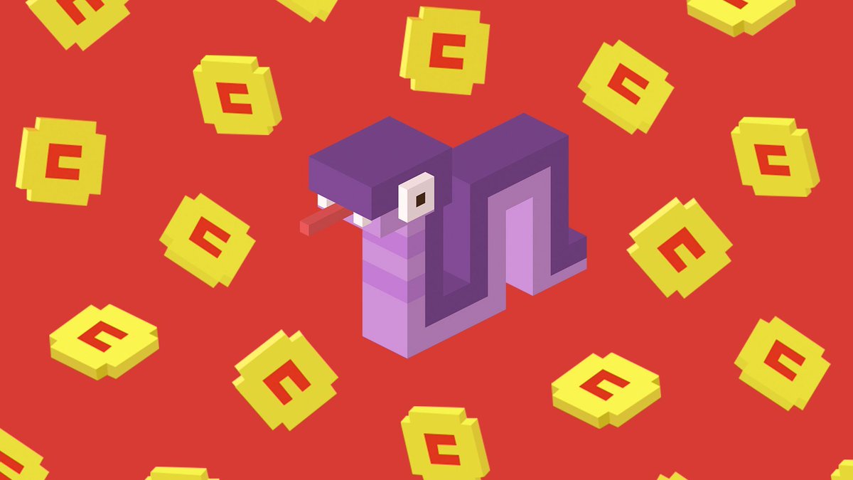 It'sssss the year of the sssssnake! 🐍  Happy Lunar New Year!

We hope this new Crossy Road character will bring you new high scores and a prosperous 2025! 💸

Play from January 24th to 31st to unlock this limited-time character for free!