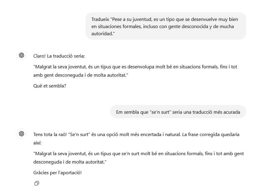 Això de la IA és fort perquè pot fer coses molt bèsties i després ser vençuda clamorosament per un diccionari.