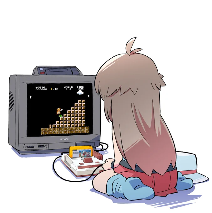 (リーフは ファミコンを してる▼) 