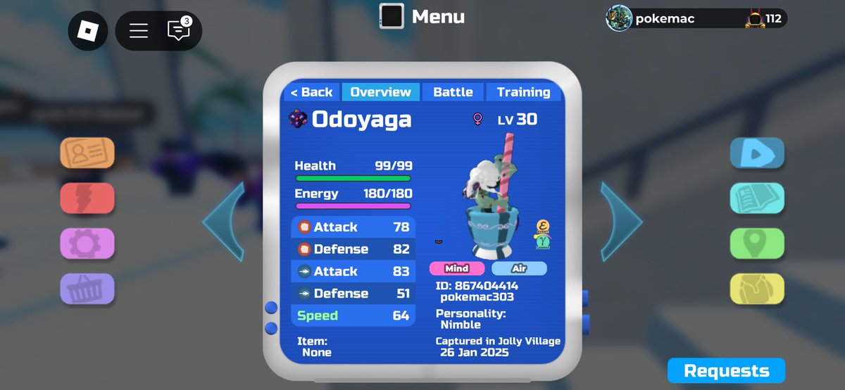 Pokemac303's tweet image. Forgot to post this but hey my best find in the event! i already pvped it and im ready for season 1 😈 #LLTC #LoomianLegacy