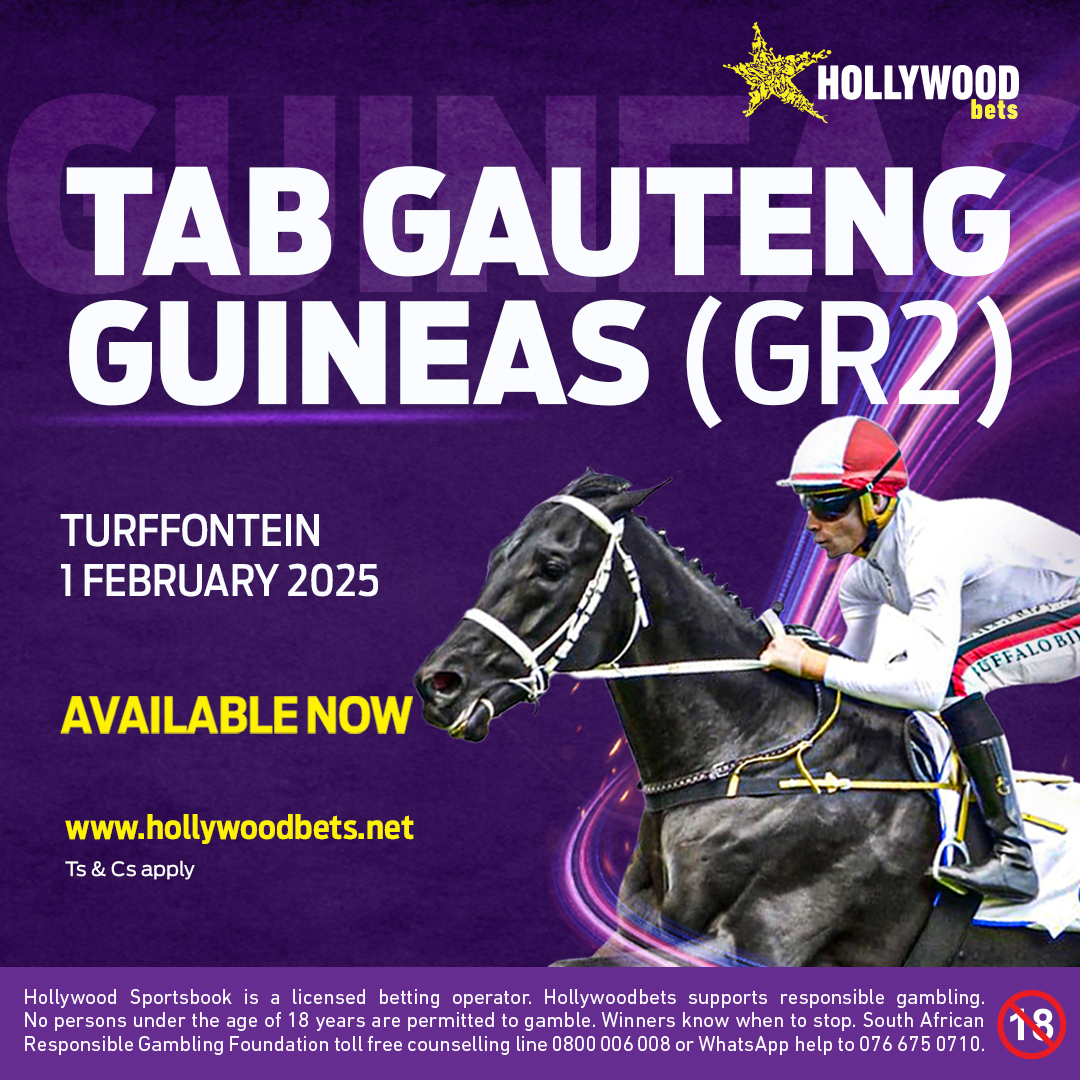 Hollywoodbets's tweet photo. Tab Gauteng Guineas Gr2 is now available! π
#HWBTWT #WinningForm #HorseRacing #Hollywoodbets https://t.co/MFdiLS7pva