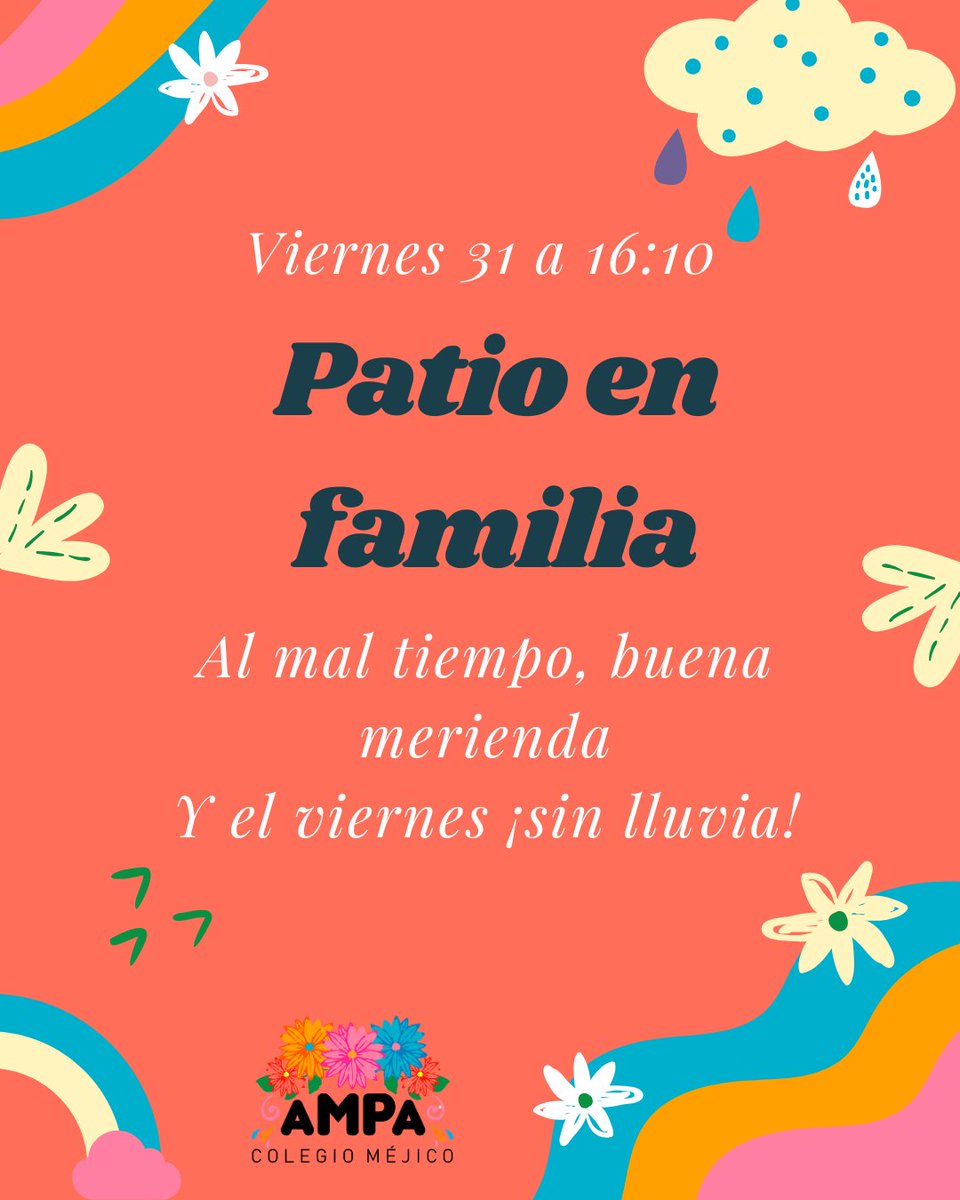 AMPA CEIP Méjico (@ampamejico) on Twitter photo Viernes 31 al salir de clase, patio en familia en el <a href="/ceipmejicoMadri/">ceip méjico</a> #juegos #música #convivencia #colegioMéjico Viernes 31 al salir de clase, patio en familia en el <a href="/ceipmejicoMadri/">ceip méjico</a> #juegos #música #convivencia #colegioMéjico