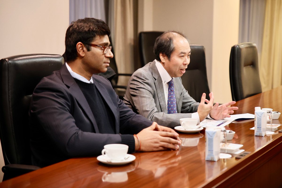 Tokyo, Japan: A productive meeting was held with Mr. Go Iwata, Business Strategy Head of Yukogawa Electronic Corporation, and Mr. Naveen Kumar, Head of Green Transformation Energy. Yukogawa serves major clients such as NTPC, IOC, Reliance, and Adani.

During the meeting,