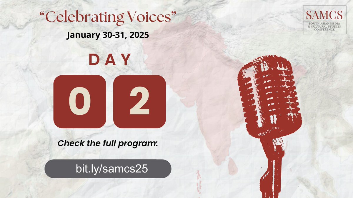 🌟 Day 2 of #SAMCS25 is HERE! 🚀 Get ready for more inspiring panels, expert talks, and exciting networking opportunities.

Stay engaged and make the most of today’s sessions! 💡

Full program 👉 bit.ly/samcs25

#SouthAsia #SAMCS25 #CelebratingVoices #Networking