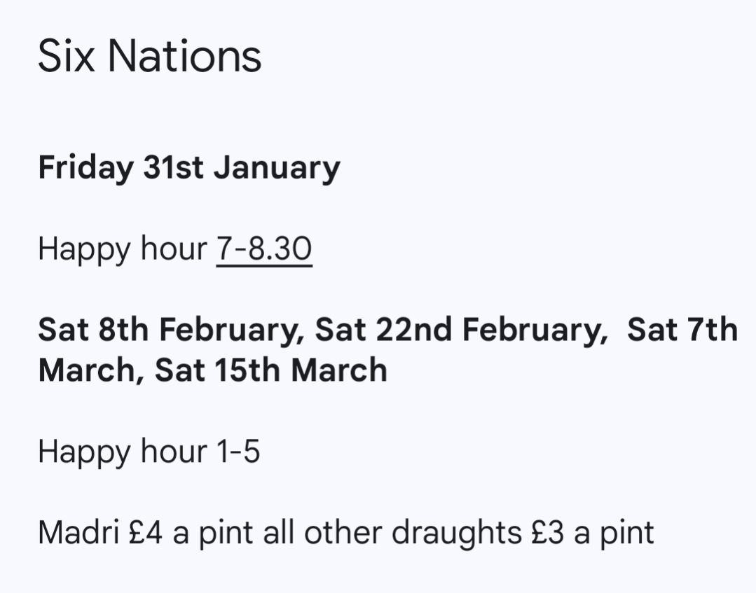 Join us and watch the Six Nations
