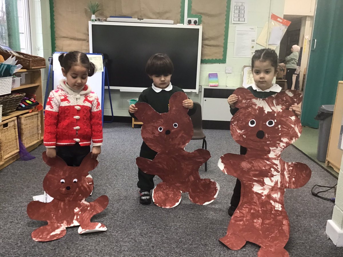 The bears we created were nearly as big as some of the children! We have been talking about size and sequencing lots of different objects in nursery this week. @stpatricks