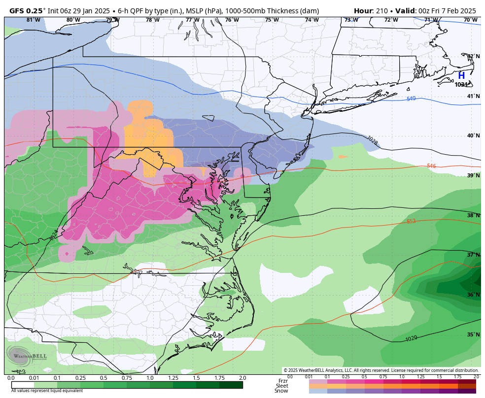 jake_wx's tweet photo. In my opinion the next chance for wintry weather across the dc/baltimore area would next Febuary 6th-8th as gfs and euro both show a signal #mdwx #notaforecast https://t.co/90LIHAAvqr