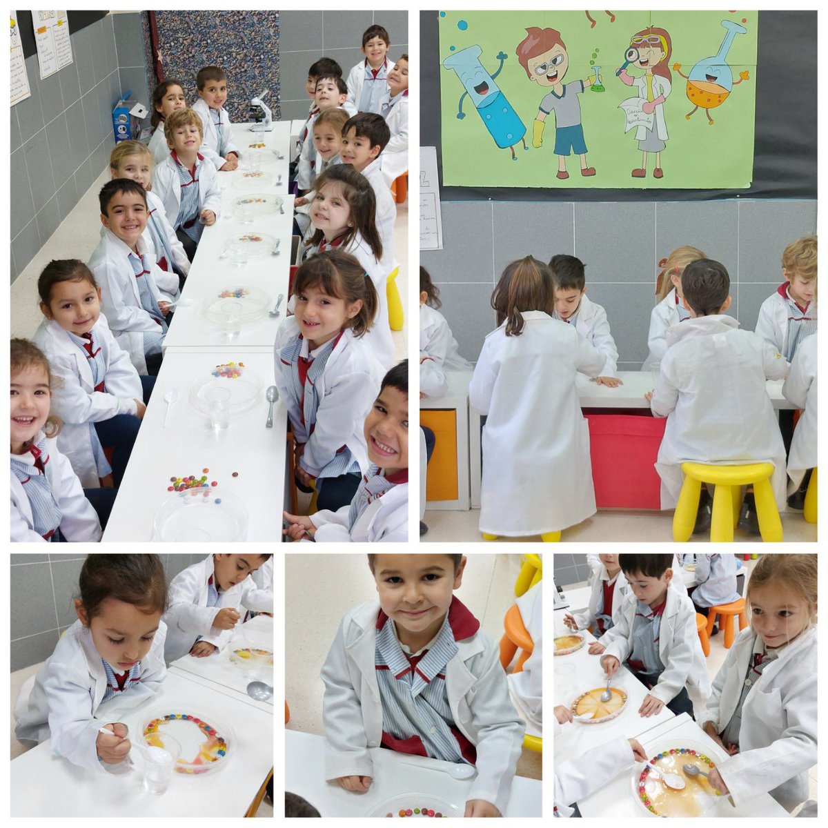 C_Penalvento's tweet photo. En 5 años continuamos con nuestras visitas al laboratorio 🔬, donde los niños siguen desarrollando la capacidad de pensar y entender el mundo que les rodea mediante la experimentación y el juego. #Educare #FormandoPersonas https://t.co/sFPXeFah8K