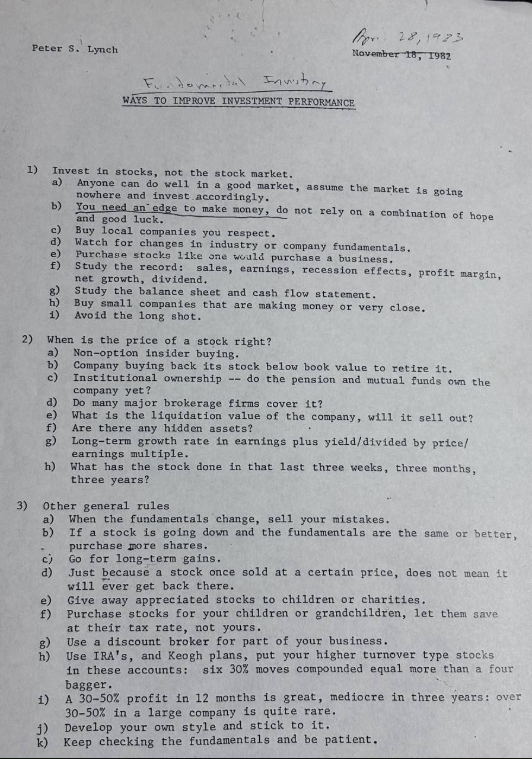 thequityedge's tweet photo. Peter Lynch's Investing Checklist - 

How many of these points do you follow before investing in a company?

If you're not using them, start today! It's time to level up your investing game.

#Investing https://t.co/F6c0cBE1An