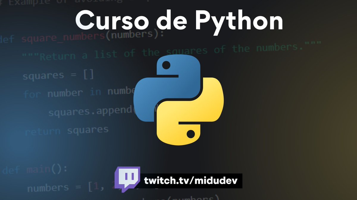 ¡HOY Curso de Python desde cero!
Bucles while y for, funciones y rangos.

✓ Nueva clase cada miércoles
✓ Desde cero y paso a paso
✓ Práctico y con ejercicios
✓ De código abierto

Horario por países:
18H 🇪🇸 17H 🇮🇨
14H 🇺🇾 🇦🇷 🇨🇱 🇵🇾
13H 🇹🇹 🇧🇴 🇻🇪 🇩🇴 🇵🇷
12H 🇨🇴 🇵🇪 🇪🇨 🇨🇺 🇵🇦
11H 🇲🇽 🇨🇷
